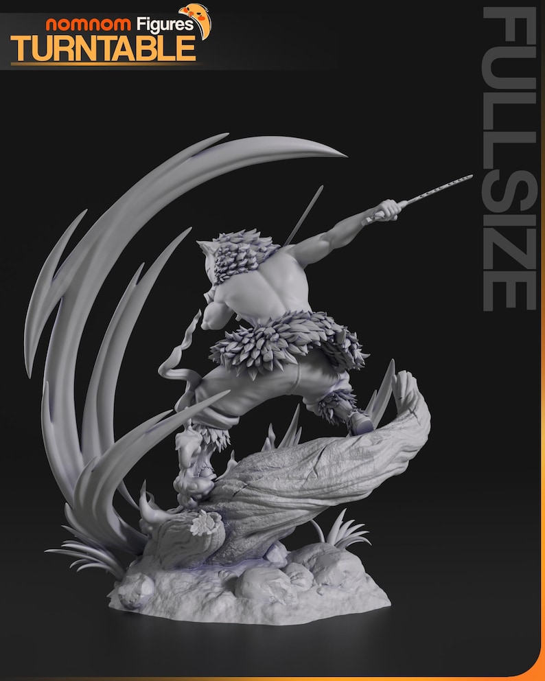 Inosuke Hashibira — Demon Slayer | 1/8 1/6 Scale Resin Figure | Unpainted or Hand-Painted | 3D Printed Fan Art | Collector Gift image 8