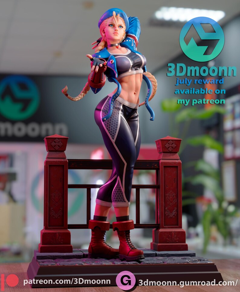 Cammy Street Fighter Resin Figure – 1/8 1/6 Scale 3D Printed Fan Art Statue | Collector Gift image 3