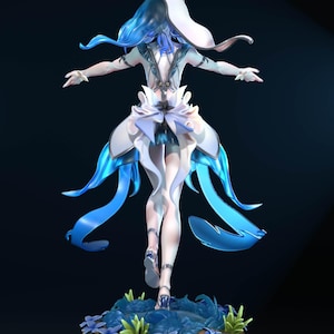 Shorekeeper Wuthering Waves en résine - Statue de fan art imprimée en 3D à l'échelle 1/8 1/6 | Cadeau de collection image 4