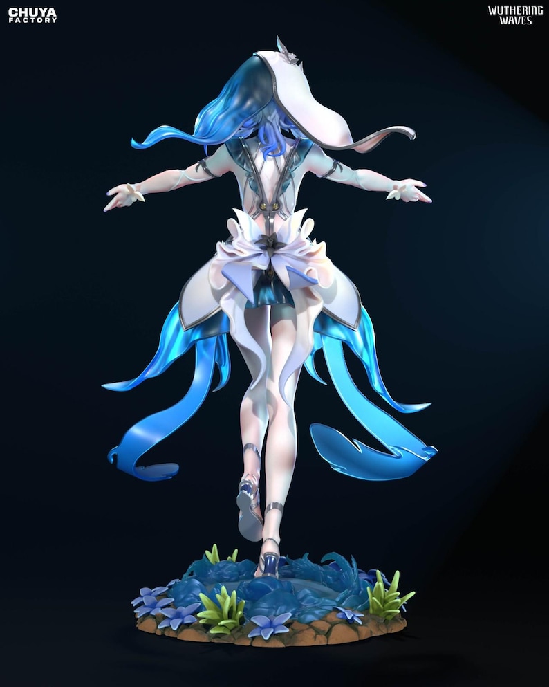 Shorekeeper Wuthering Waves en résine - Statue de fan art imprimée en 3D à l'échelle 1/8 1/6 | Cadeau de collection image 4