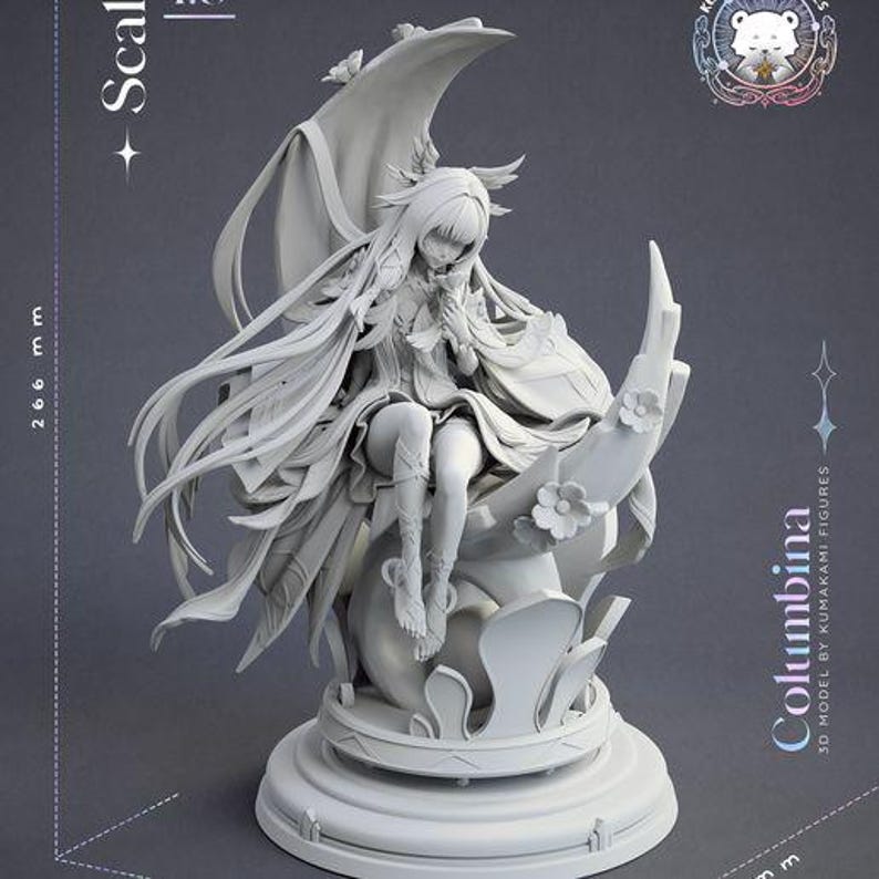 Dream Bundle — Mixed (Kumakami) | 1/8 1/6 Scale Resin Figure | Unpainted or Hand-Painted | 3D Printed Fan Art | Collector Gift image 7