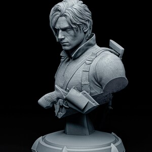 Leon S. Kennedy — Resident Evil | 1/8 1/6 Scale Resin Figure | Unpainted or Hand-Painted | 3D Printed Fan Art | Collector Gift image 2