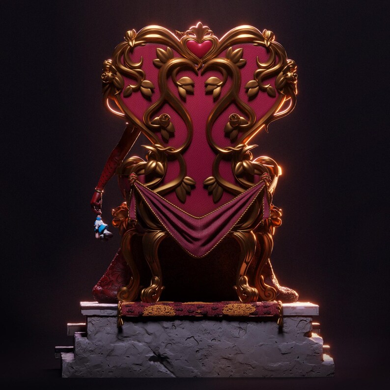 Queen of Hearts — Fantasy / Original | 1/8 1/6 Scale Resin Figure | Unpainted or Hand-Painted | 3D Printed Fan Art | Collector Gift 画像 6