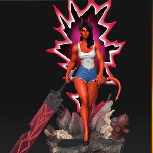 Malevola Dispatch Resin Figure – 1/8 1/6 Scale 3D Printed Fan Art Statue | Collector Gift image 4