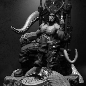 Hellboy Resin Figure – 1/8 1/6 Scale 3D Printed Fan Art Statue | Collector Gift image 2