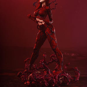 Carnage — Marvel / Figura de resina a escala 1/8 y 1/6 / Sin pintar o pintada a mano / Arte de fans impreso en 3D / Regalo de coleccionista imagen 2