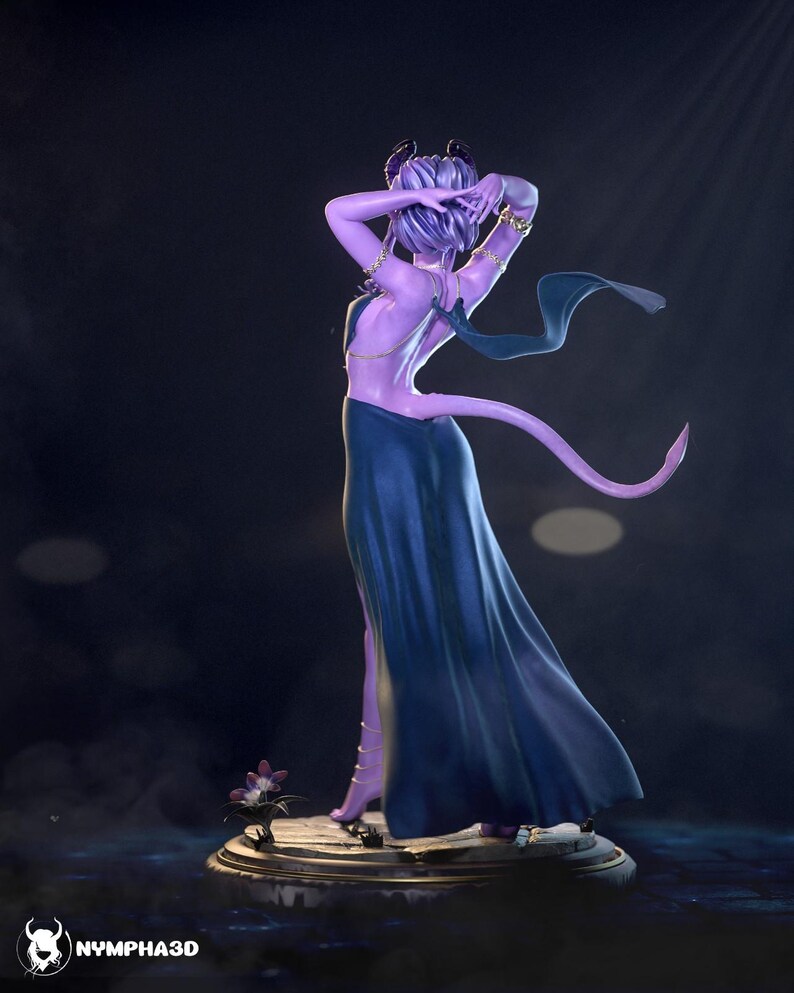 Tiefling Girl — Dungeons & Dragons | 1/8 1/6 Scale Resin Figure | Unpainted or Hand-Painted | 3D Printed Fan Art | Collector Gift image 7