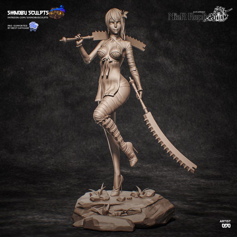 Shinobu Kocho — Demon Slayer | 1/8 1/6 Scale Resin Figure | Unpainted or Hand-Painted | 3D Printed Fan Art | Collector Gift image 3