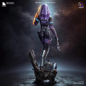 Tali'Zorah Mass Effect Fan Art Resin Figure – 1/8 1/6 Scale Unpainted Statue | Collector Gift image 5