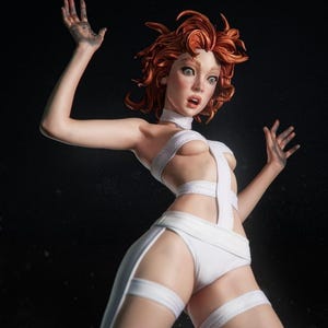 Leeloo Fifth Element Resin Figure – 1/8 1/6 Scale 3D Printed Fan Art Statue | Collector Gift image 3