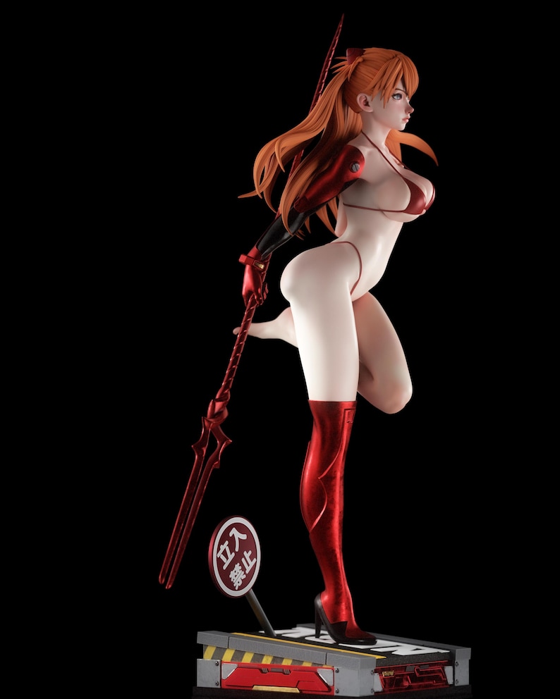 Asuka Langley — Neon Genesis Evangelion | 1/8 1/6 Scale Resin Figure | 3D Printed Fan Art | Unpainted Garage Kit | Collector Statue Gift image 10
