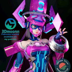 Galacta Medium Tier — Marvel | Harsfiguur schaal 1/8 1/6 | 3D-geprinte fanart | Ongeverfde garagekit | Verzamelaarsstandbeeld | Verzamelaarscadeau afbeelding 8
