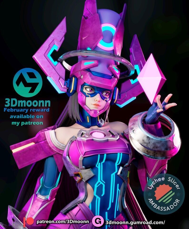 Galacta Medium Tier — Marvel | Harsfiguur schaal 1/8 1/6 | 3D-geprinte fanart | Ongeverfde garagekit | Verzamelaarsstandbeeld | Verzamelaarscadeau afbeelding 8