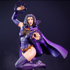 Raven — DC Comics / Teen Titans | 1/8 1/6 Scale Resin Figure | Unpainted or Hand-Painted | 3D Printed Fan Art | Collector Gift