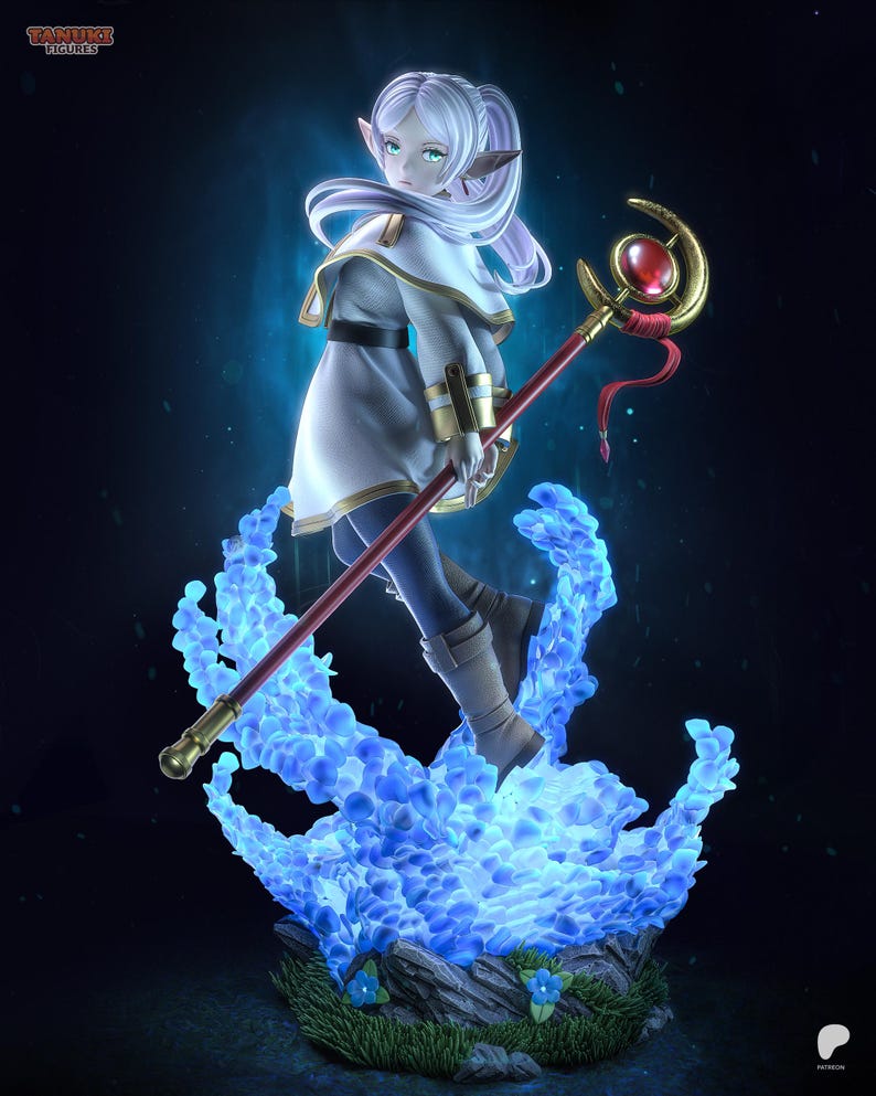 Frieren — Frieren : au-delà de la fin du voyage | Figurine en résine à l'échelle 1/8 1/6 | Non peint ou peint à la main | Fan art imprimé en 3D | Cadeau de collection image 2