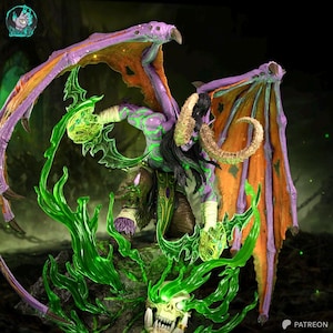 Harsfiguur van Illidan World of Warcraft – schaal 1/8 1/6 3D-geprint fanartstandbeeld | Verzamelaarscadeau afbeelding 2