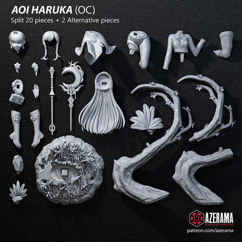 Aoi Haruka Original Character | 1/8 1/6 Scale Resin Figure | Unpainted or Hand-Painted | 3D Printed Fan Art | Collector Gift image 8