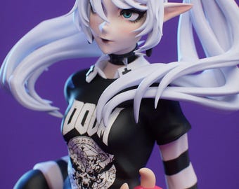 Frieren: Beyond Journey's End Resin Figure – 1/8 1/6 Scale 3D Printed Fan Art Statue | Collector Gift