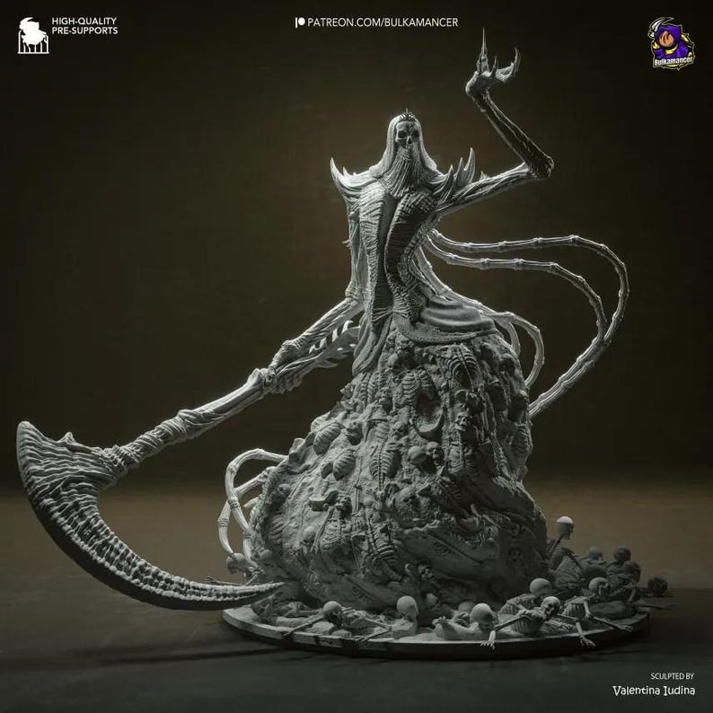 Figura de resina de Nashandra de Dark Souls (Arte de Fan) – Estatua impresa en 3D a escala 1/8 y 1/6 / Regalo de coleccionista imagen 7