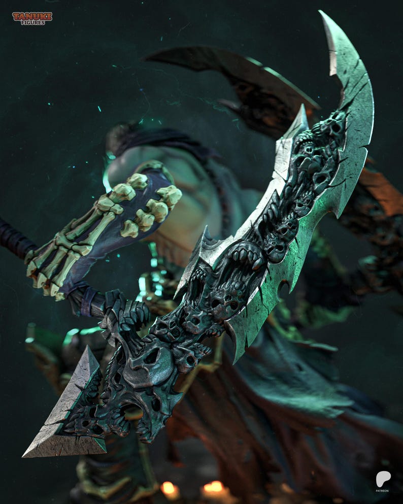 Death — Darksiders II | 1/8 1/6 Scale Resin Figure | 3D Printed Fan Art | Unpainted Garage Kit | Collector Statue | Collector Gift image 2