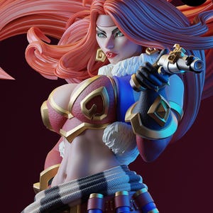 Red Monika Battle Chasers Resin Figure – 1/8 1/6 Scale Fan Art Statue | Collector Gift image 6