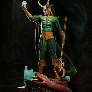 Loki — Marvel Comics | 1/8 1/6 Scale Resin Figure | 3D Printed Fan Art | Unpainted Garage Kit | Collector Statue | Collector Gift bild 8