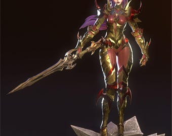 Esil Radiru — Solo Leveling | 1/8 1/6 Scale Resin Figure | Unpainted or Hand-Painted | 3D Printed Fan Art | Collector Gift