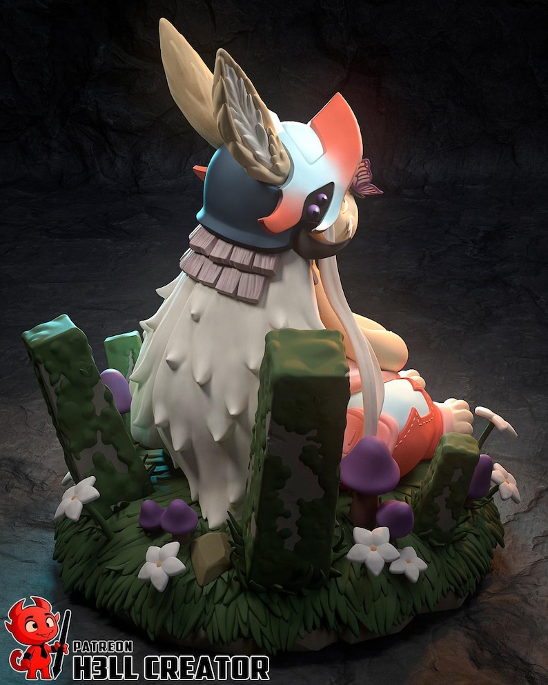 Nanachi — Gemaakt in de afgrond | Harsfiguur schaal 1/8 1/6 | Ongeverfd of handgeschilderd | 3D-geprinte fanart | Verzamelaarscadeau afbeelding 3