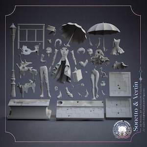 Sonetto — Reverse: 1999 | 1/8 1/6 Scale Resin Figure | Unpainted or Hand-Painted | 3D Printed Fan Art | Collector Gift image 3
