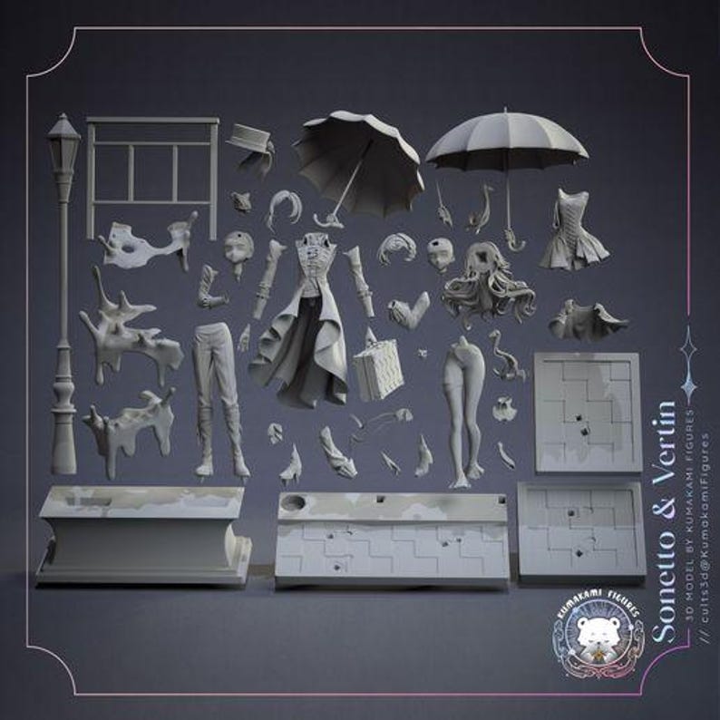 Sonetto — Reverse: 1999 | 1/8 1/6 Scale Resin Figure | Unpainted or Hand-Painted | 3D Printed Fan Art | Collector Gift image 3
