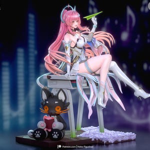Aemeath — Wuthering Waves | 1/8 1/6 Scale Resin Figure | 3D Printed Fan Art | Unpainted Garage Kit | Collector Gift afbeelding 2