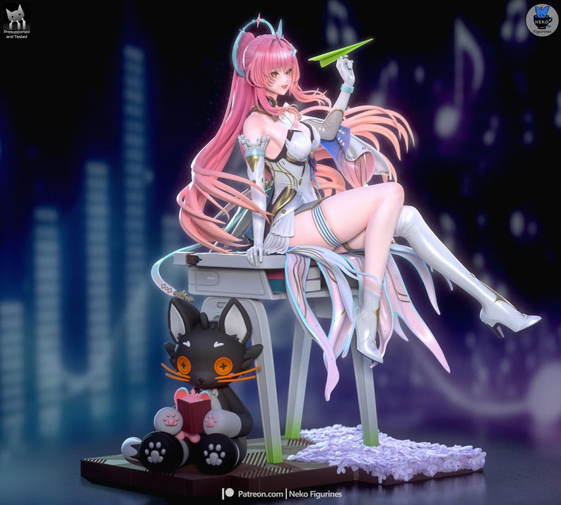 Aemeath — Wuthering Waves | 1/8 1/6 Scale Resin Figure | 3D Printed Fan Art | Unpainted Garage Kit | Collector Gift afbeelding 2