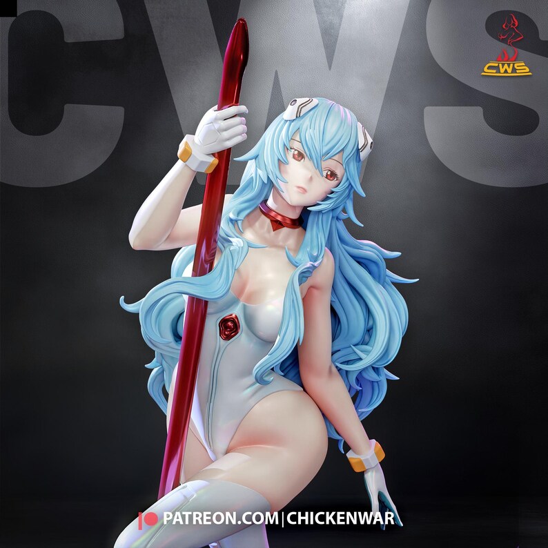 Rei Ayanami — Neon Genesis Evangelion | 1/8 1/6 Scale Resin Figure | 3D Printed Fan Art | Unpainted Garage Kit | Collector Statue Gift image 6