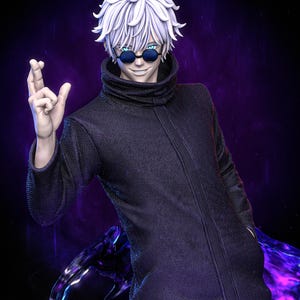 Gojo Satoru Resin Figure – Jujutsu Kaisen Fan Art Statue (1/8, 1/6 Scale) | Collector Gift image 5