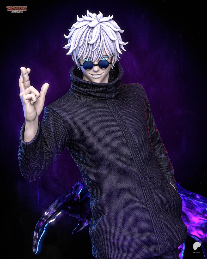 Gojo Satoru Resin Figure – Jujutsu Kaisen Fan Art Statue (1/8, 1/6 Scale) | Collector Gift image 5