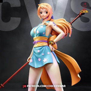 Figura de resina de Nami de One Piece – Escala 1/8 y 1/6. Estatua de fan art impresa en 3D / Regalo de coleccionista. imagen 1
