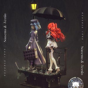 Vertin and Sonetto — Reverse: 1999 | 1/8 1/6 Scale Resin Figure | Unpainted or Hand-Painted | 3D Printed Fan Art | Collector Gift image 2