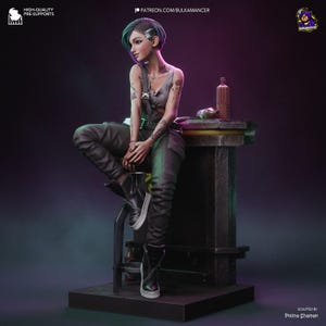 Judy Alvarez Cyberpunk 2077 Resin Figure – 1/8 1/6 Scale 3D Printed Fan Art Statue | Collector Gift image 3