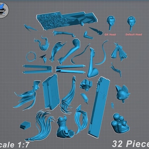 Aemeath — Wuthering Waves | 1/8 1/6 Scale Resin Figure | 3D Printed Fan Art | Unpainted Garage Kit | Collector Gift afbeelding 5