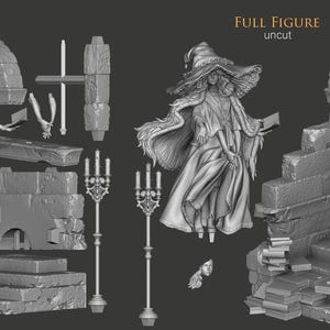 Ranni the Witch — Elden Ring | 1/8 1/6 Scale Resin Figure | Unpainted or Hand-Painted | 3D Printed Fan Art | Collector Gift imagen 2