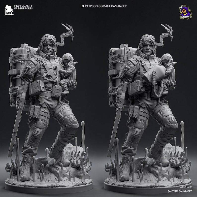 Sam Porter Bridges — Death Stranding | 1/8 1/6 Scale Resin Figure | 3D Printed Fan Art | Unpainted Garage Kit | Collector Statue Gift image 9