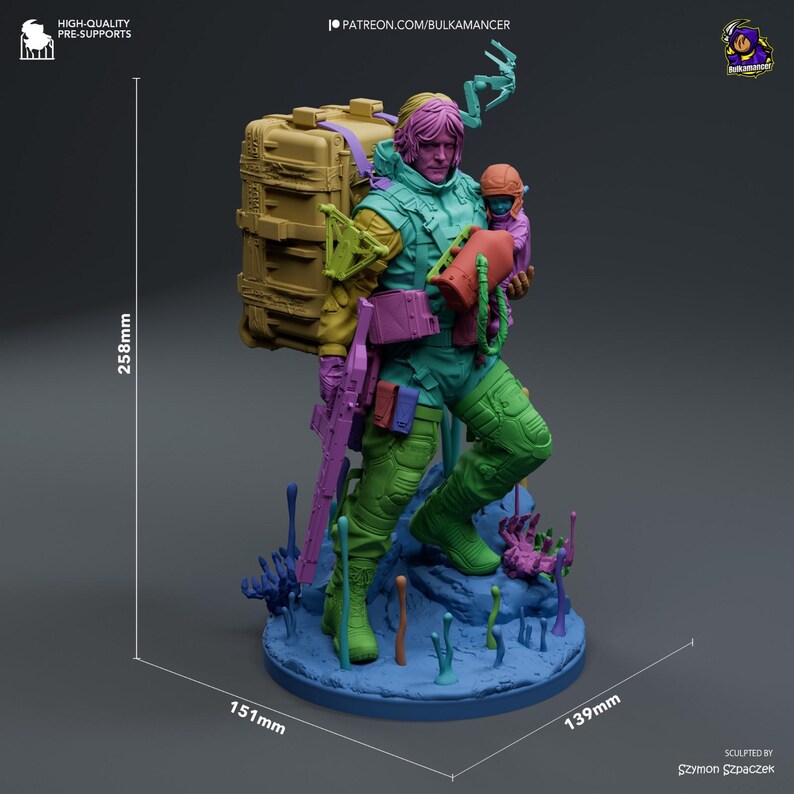 Sam Porter Bridges — Death Stranding | 1/8 1/6 Scale Resin Figure | 3D Printed Fan Art | Unpainted Garage Kit | Collector Statue Gift image 10