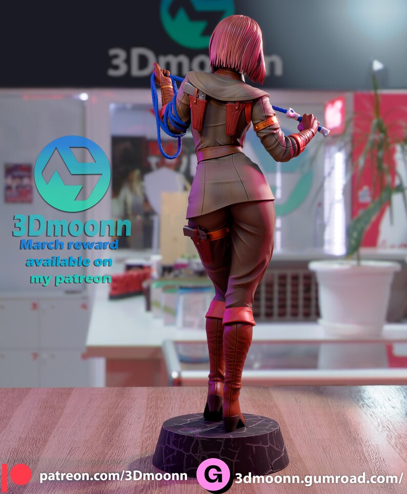 Luan Mendes Whip | 1/8 1/6 Scale Resin Figure | Unpainted or Hand-Painted | 3D Printed Fan Art | Collector Gift image 8