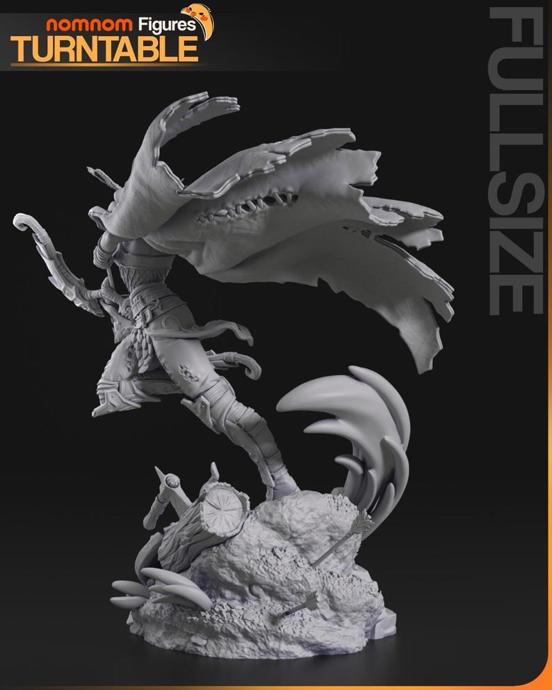 Alleria Windrunner — World of Warcraft | Harsfiguur schaal 1/8 1/6 | Ongeverfd of handgeschilderd | 3D-geprinte fanart | Verzamelaarscadeau afbeelding 10