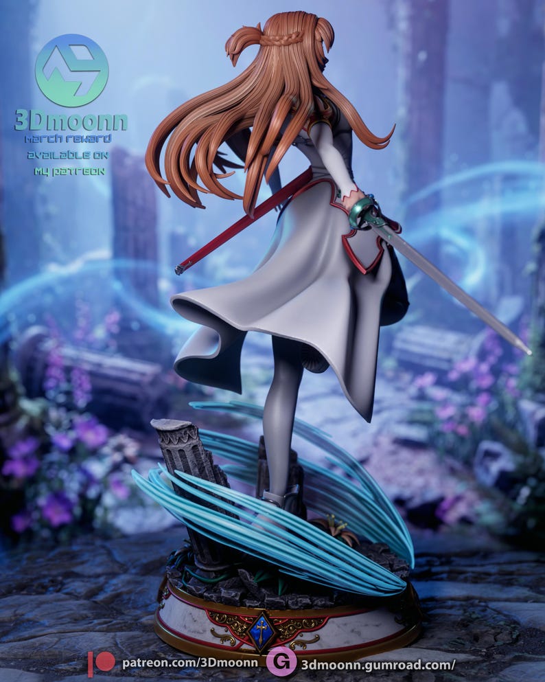 Asuna — Sword Art Online | 1/8 1/6 Scale Resin Figure | Unpainted or Hand-Painted | 3D Printed Fan Art | Collector Gift image 4