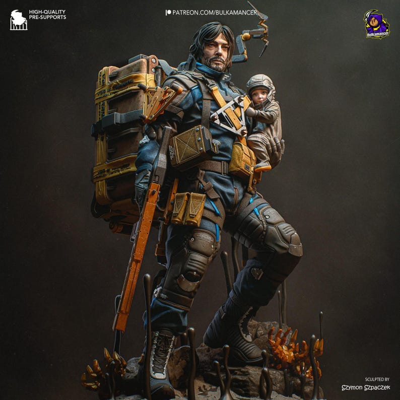 Sam Porter Bridges — Death Stranding | 1/8 1/6 Scale Resin Figure | 3D Printed Fan Art | Unpainted Garage Kit | Collector Statue Gift image 8