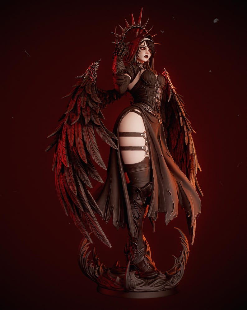 Corrupted Nun Resin Figure – 1/8 1/6 Scale 3D Printed Fan Art Statue | Collector Gift image 4