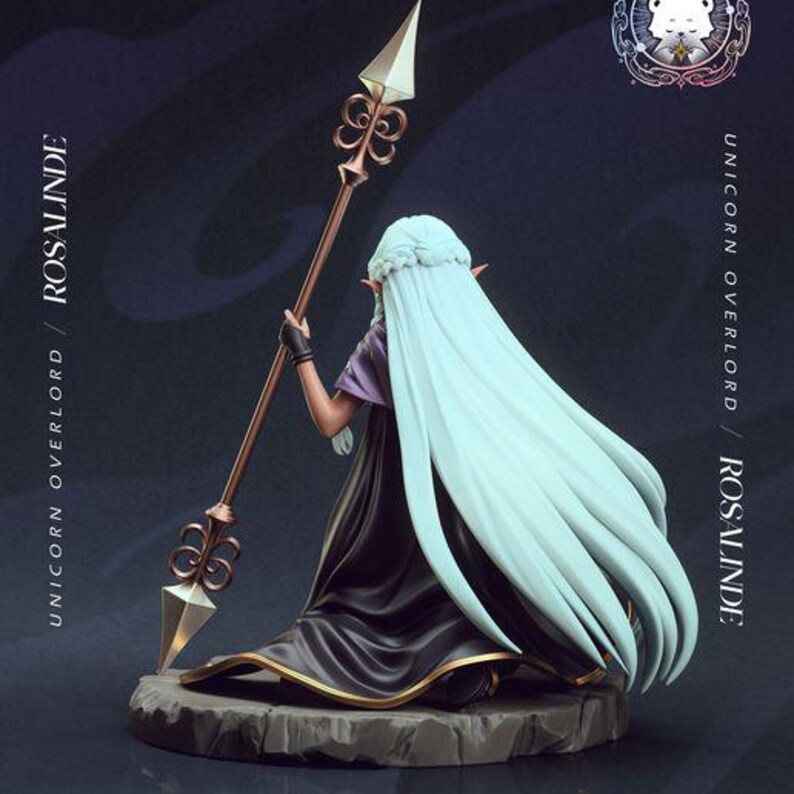 Rosalinde — Unicorn Overlord | 1/8 1/6 Scale Resin Figure | Unpainted or Hand-Painted | 3D Printed Fan Art | Collector Gift image 9