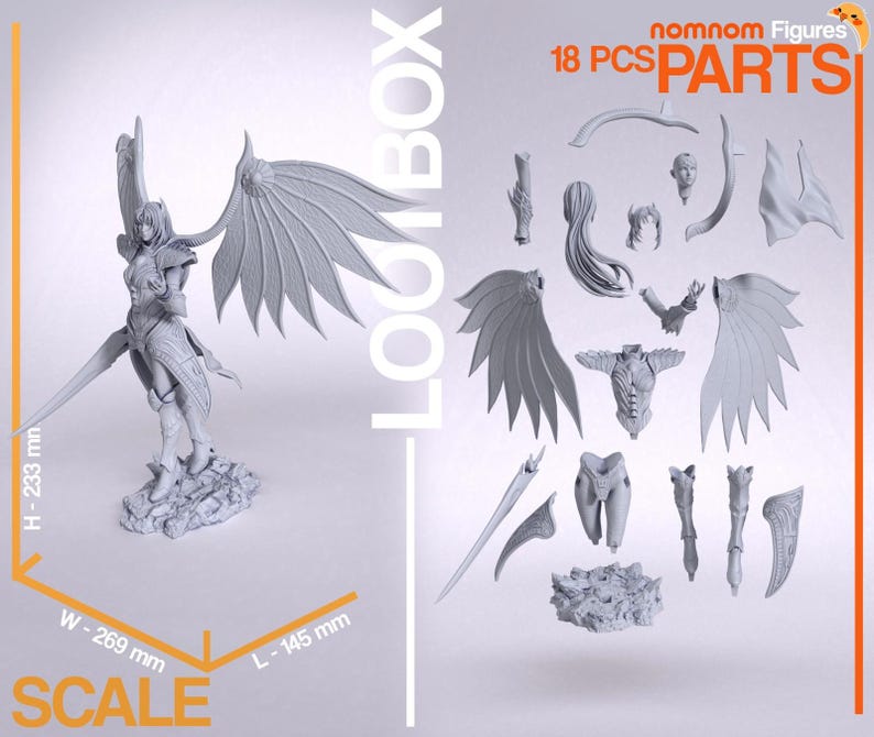 Rose Legend of Dragoon Resin Figure – 1/8 1/6 Scale 3D Printed Fan Art Statue | Collector Gift immagine 2