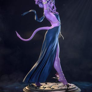 Tiefling Girl — Dungeons & Dragons | 1/8 1/6 Scale Resin Figure | Unpainted or Hand-Painted | 3D Printed Fan Art | Collector Gift image 3